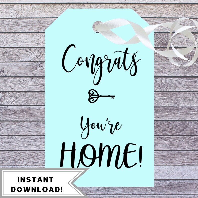 Printable Housewarming YOU'RE Home Tag Download Real - Etsy UK