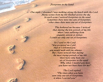 Footprints Sand Etsy