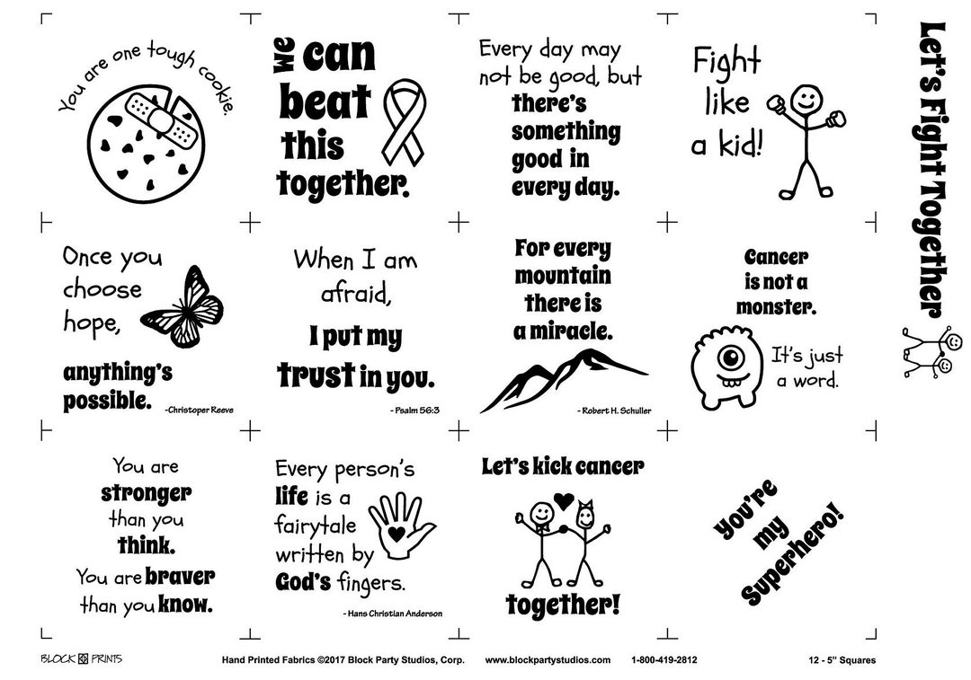 Let's Fight Together Panel for Kids With Cancer Etsy