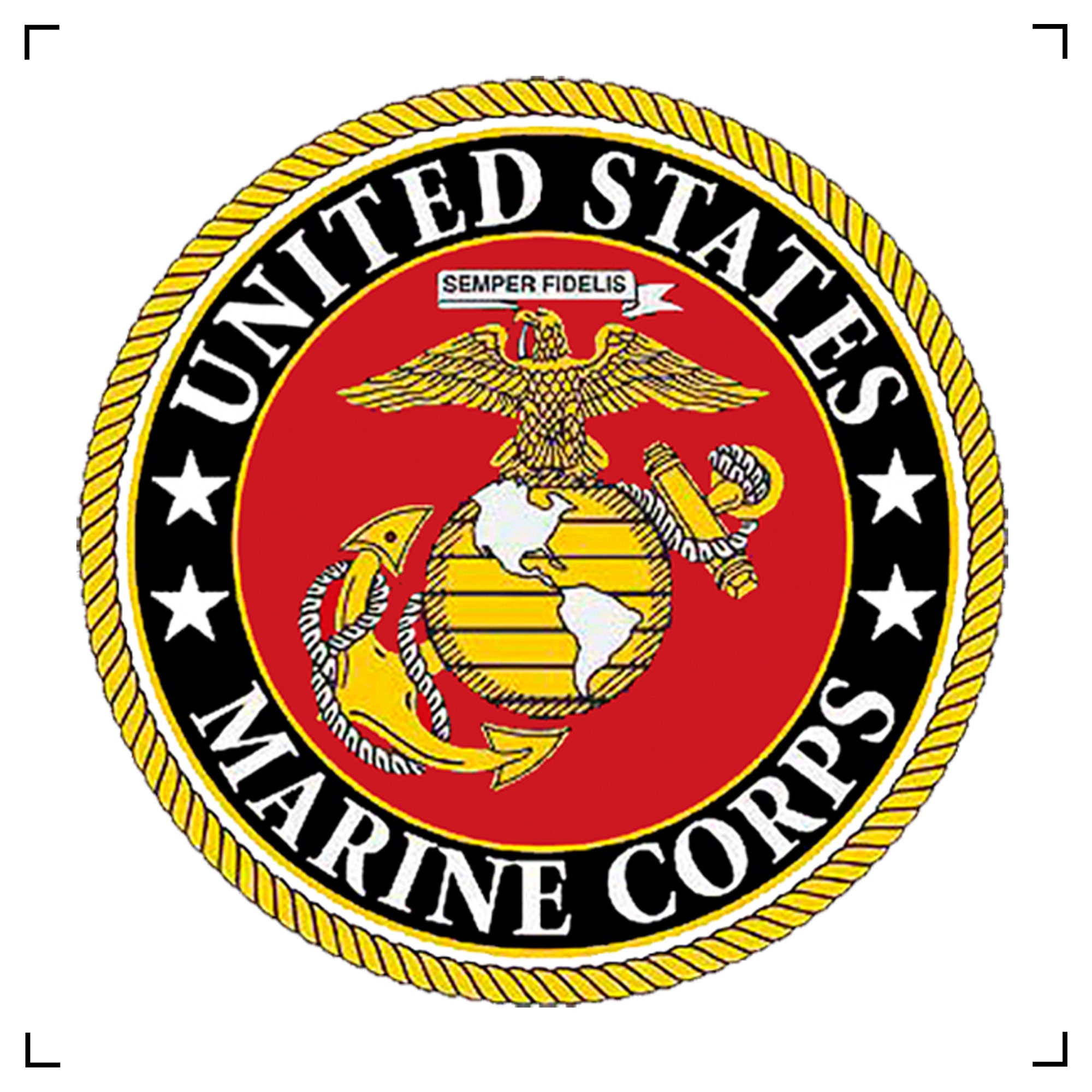 US Marine Corps Emblem Cotton Cotton Quilting Fabric Square | Etsy
