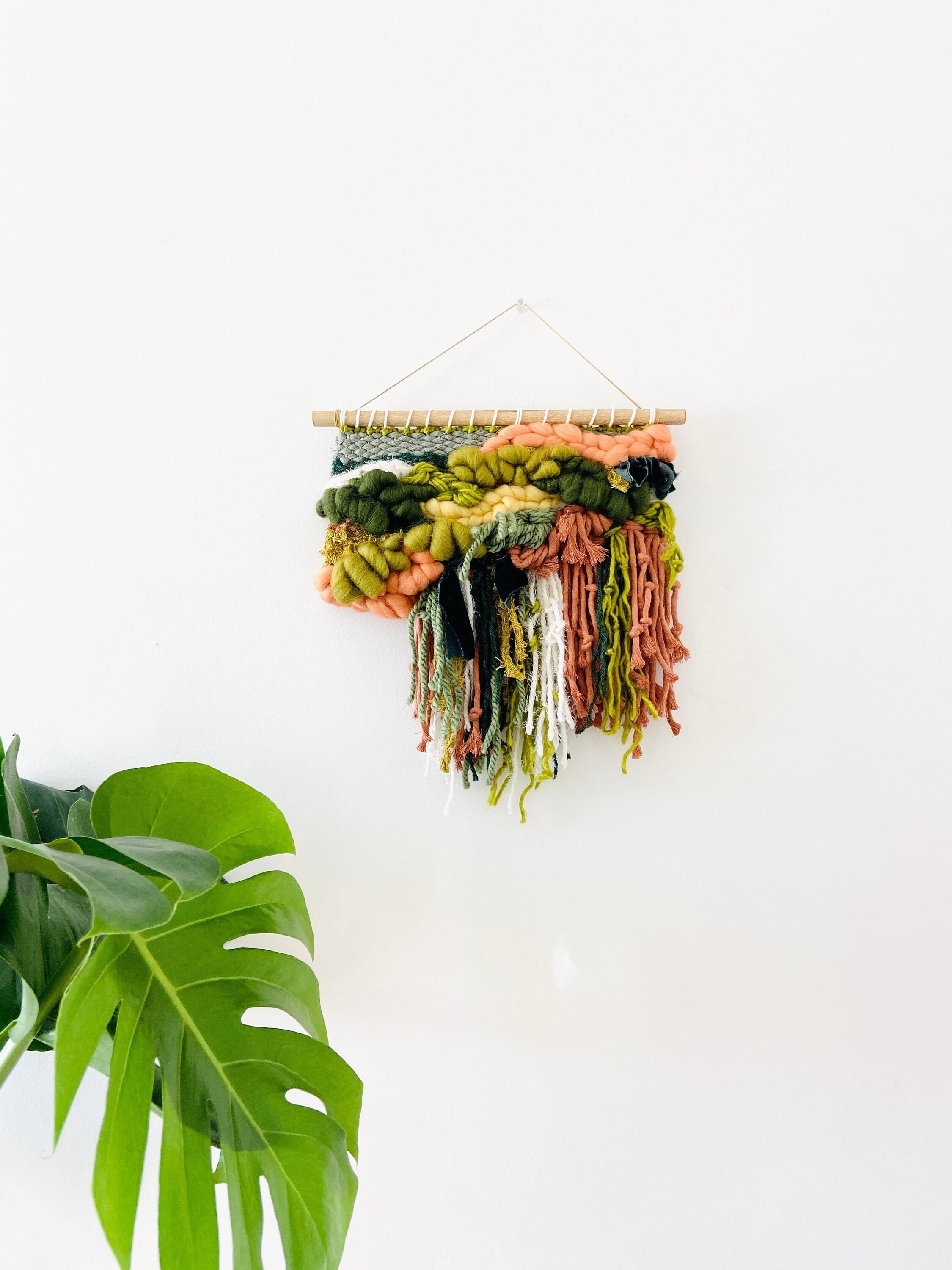 Tenture Murale Tissée, Tissage de Style Boho, Tapisserie Faite à La Main, Art Fibre, Décoration Colo