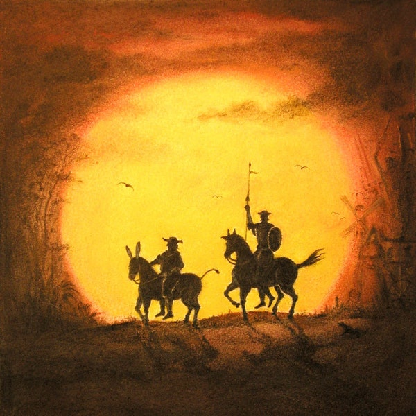 Don Quixote DeLa Mancha - By Imre Zsido (Fantasy Art Canvas Print) - Fantasy Drawing | Original Art | Wall Art | Canvas Painting | Art Print