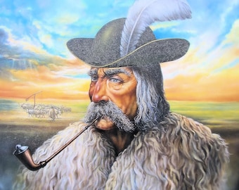Juhasz - By Imre Zsido (Fantasy Art Canvas Print) - Fantasy Drawing | Canvas Art Print | Original Black and White Art | Custom Canvas