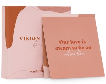 Vision Board Karten für Paare | 51 illustrierte und inspirierende Vision Cards | Geschenk Partner | Jahrestag | Affirmationskarten Beziehung