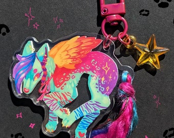 Porte-clés en acrylique souple Sparkledog