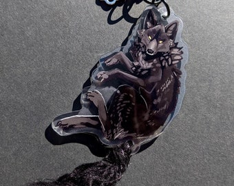 Wolf Soft Tail Acrylic Keychain