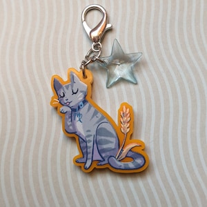 Virgo Cat 1.5&quot; Acrylic Keychain / Charm - Zodiac Cats