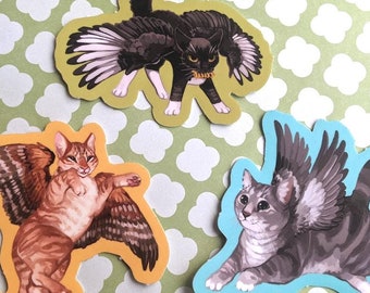 Autocollants en vinyle 3 pouces ailes de chat