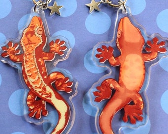 Crested Gecko Acrylic Keychain