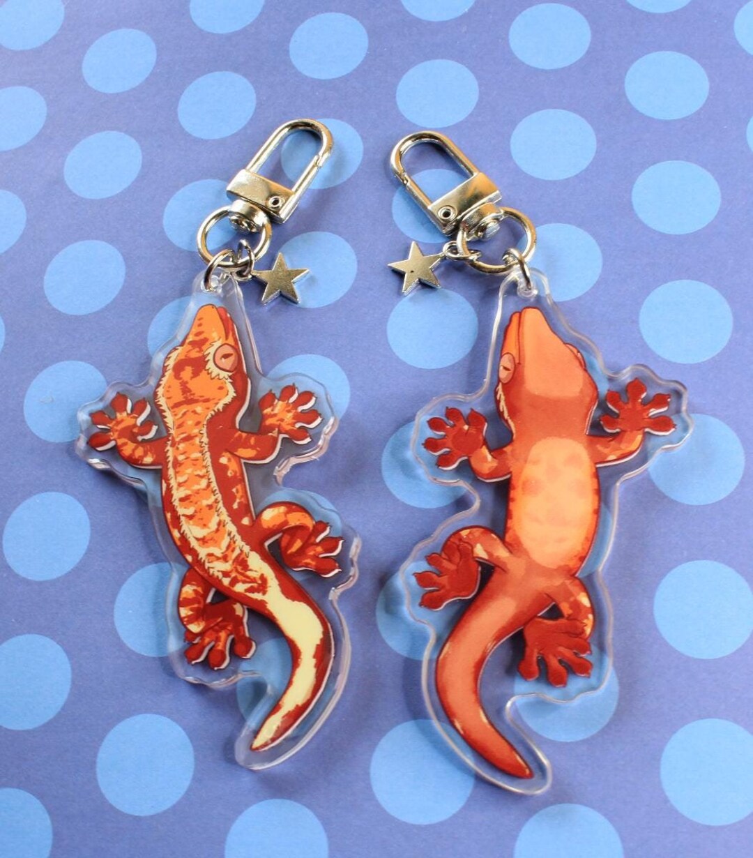 Crested Gecko Acrylic Keychain - Etsy