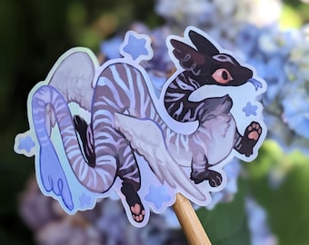 Stripey Noodle Dragon 3" Vinyl Sticker