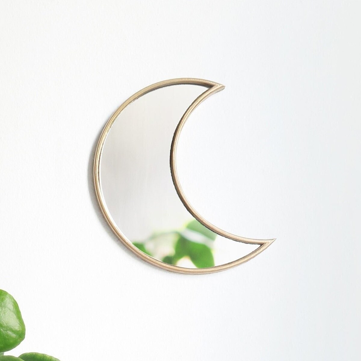 Gold Crescent Moon Mirror