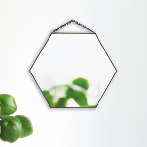 Small Hexagon Mirror, Geometric Mirror Decoration, Geometric Wall Decor, Wall Mirror, Trendy Decoration, Wall Art, Irregular Mirror