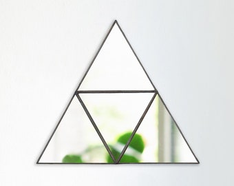 Triforce Zelda, Triangle Geometric Mirror, Wall Hanging Mirror, Trendy Wall Decor, Triangle Shaped Wall Art, Boho Minimalist, Pyramid