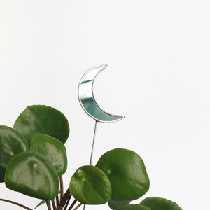 Celestial Moon Plant Pot Accessory, Planter Stake, Garden Art Ornaments , Plant Decor, Terrarium Decor, Plant Stick, Plant Marker, Crescent