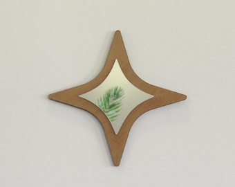Handmade Star Shaped Mirror, Celestial Wall Decor, Set of 3