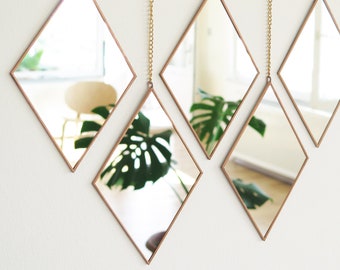 Wall Decor Mirror, Decorative Mirrors, Mirror Wall Art, Trendy Mirrors, Hanging Mirrors, Geometric Wall Decoration, Hallway Wall Decor