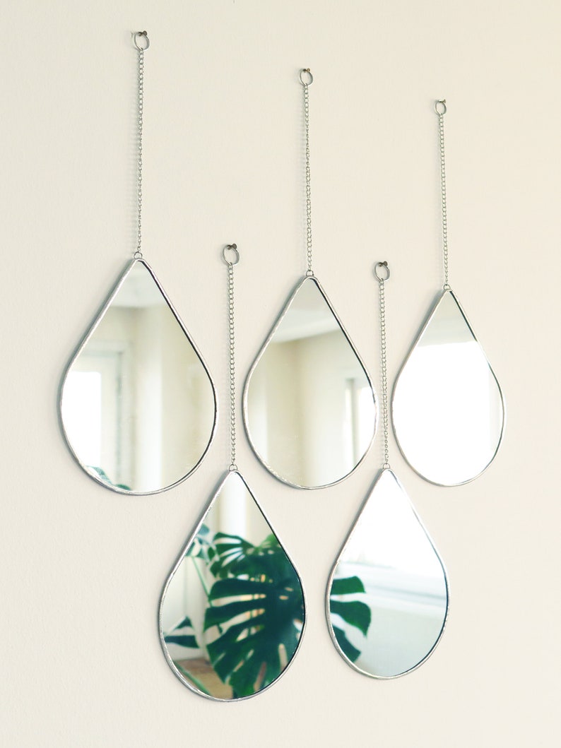 Water Drop Decorative Mirrors Teardrop Wall Mirror Living Etsy