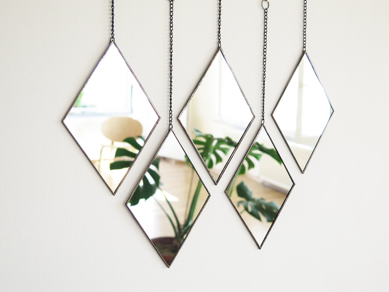 Wall Decor Mirror, Decorative Mirrors, Mirror Wall Art, Trendy Mirrors, Hanging Mirrors, Geometric Wall Decoration, Enterance Wall Decor