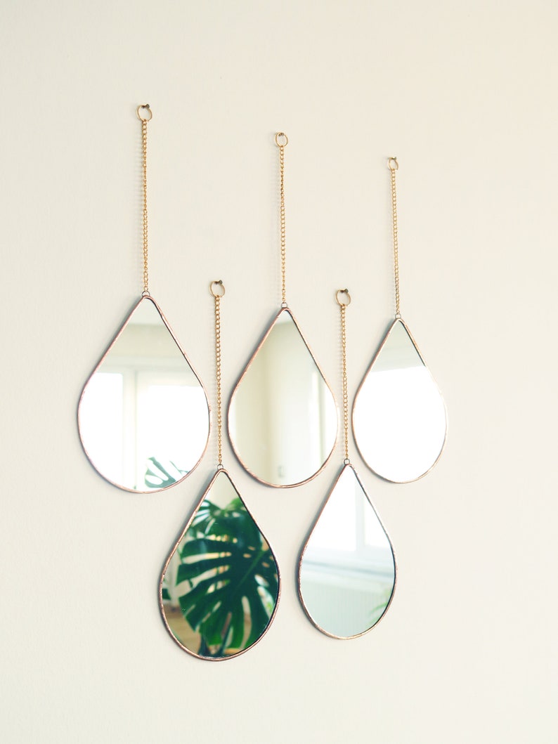 Water Drop Decorative Mirrors Teardrop Wall Mirror Living Etsy