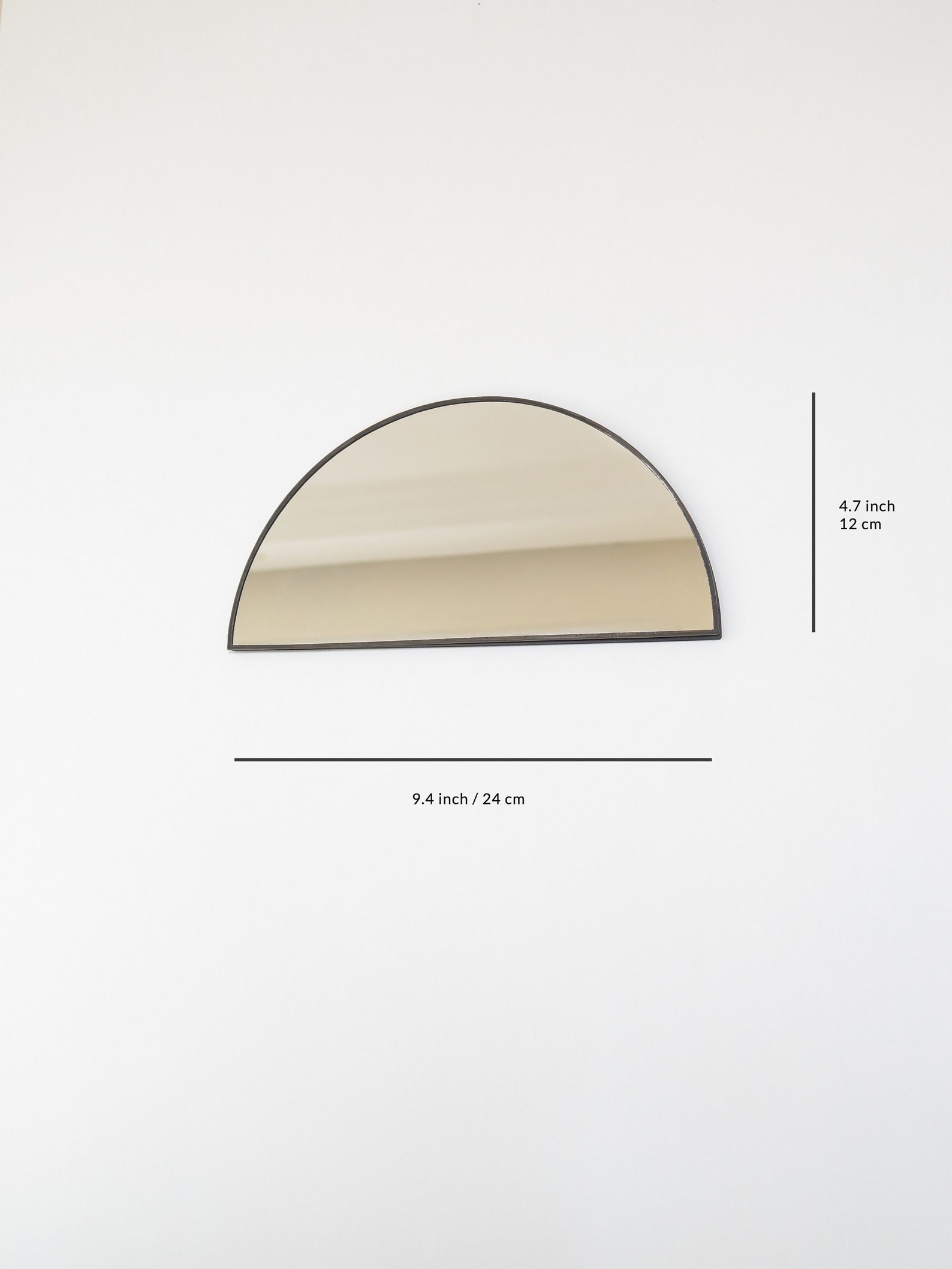 Half Circle Wall Mirror Minimal Wall Decor Half Round Wall Etsy