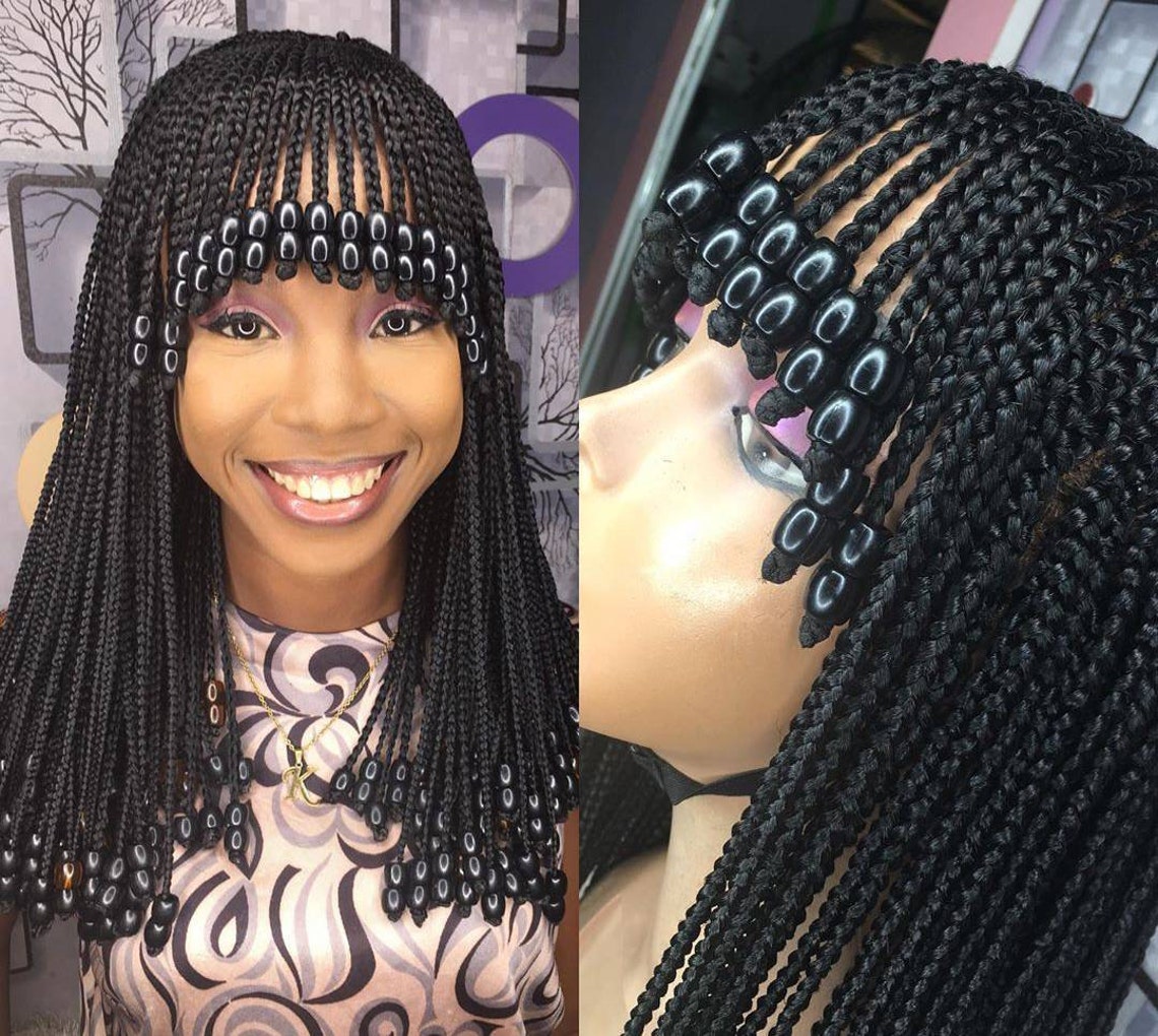 Braided wig Nigerian Woman Braided wigs for Black woman | Etsy