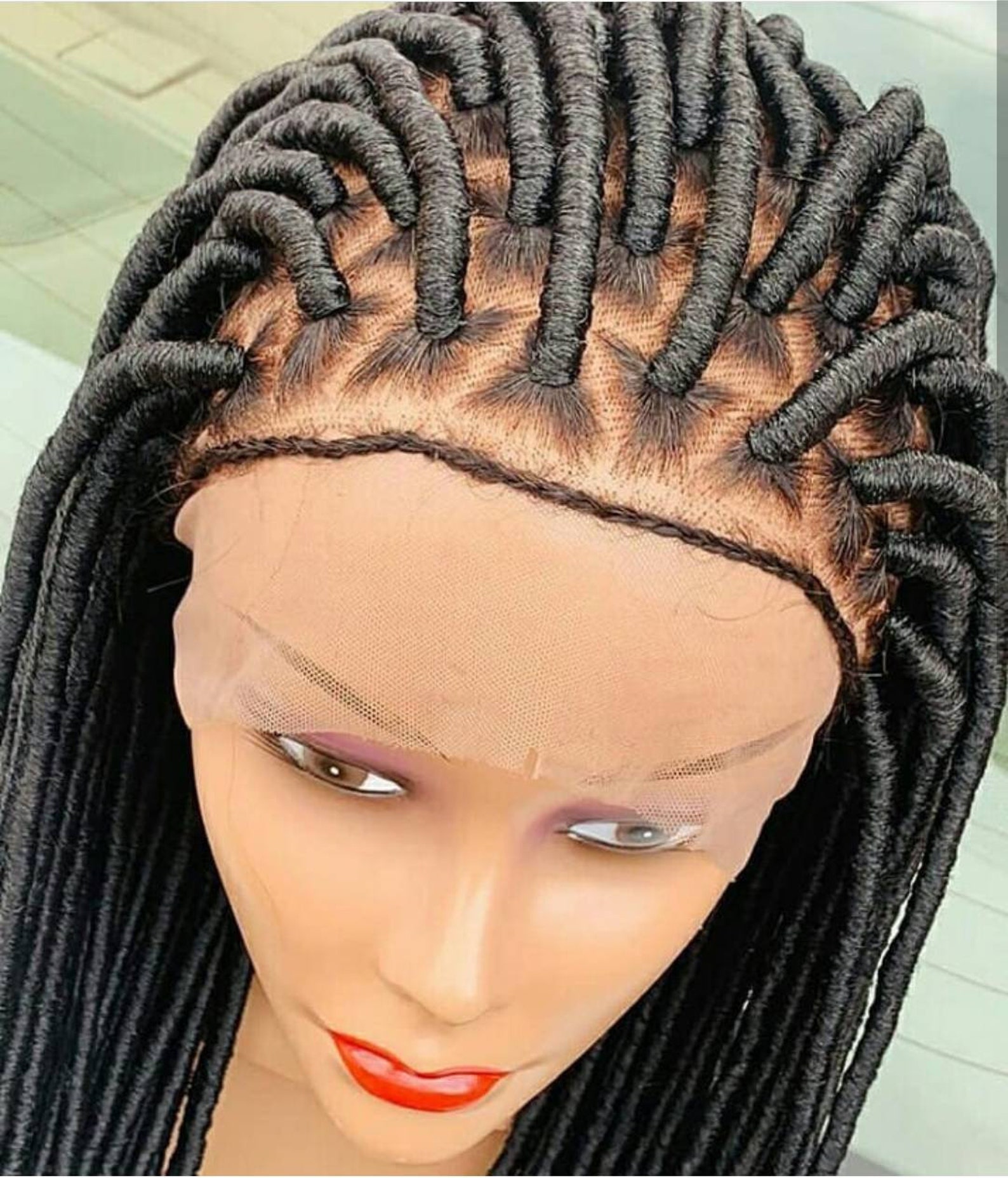 Faux locs Dread locs wig Nigerian Woman Braided wigs for Etsy