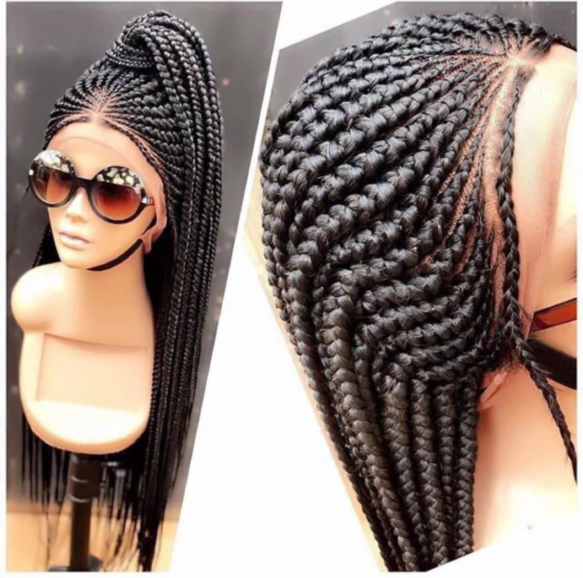 Ghana weaving braided wig for black woman Etsy