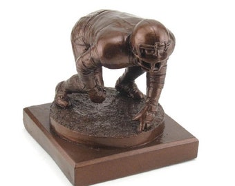 Large Lineman Down with Optional Base + Personalized Custom Engraving, Football Statue, Football Decor, Football Lineman, Lineman, US Made