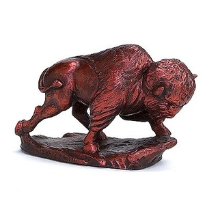 Bison with Optional Wood Base and Custom Engraving, Bison, American Buffalo, American Bison, Custom Engraving, Bison Statue, Made in USA
