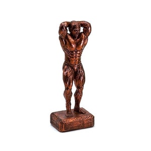 Bodybuilder Male Abs with Optional Base + Custom Personalized Engraving, Custom Engraving, Bodybuilder Male Award, Male Bodybuilder, US Made