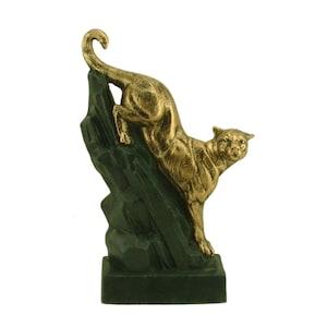 Scaling Cougar Statue w Optional Custom Engraving and Base, Scaling Panther Statue, Scaling Jaguar Statue, Cougar, Panther, Jaguar, US Made