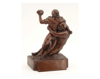 Double Player Football with Optional Base + Personalized Custom Engraving, Football Player, Football Statue, Football Decor, Made in USA