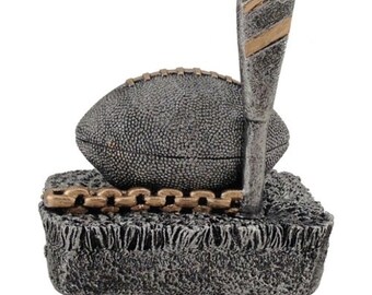 Move Those Chains Football with Optional Base + Personalized Custom Engraving, Move Those Chains, Football Award, Football Decor, USA Made