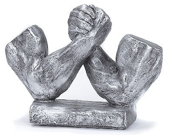 Arm Wrestling with Optional Base + Custom Personalized Engraving, Custom Engraving, Custom Trophy, Arm Wrestling Trophy, Made in USA