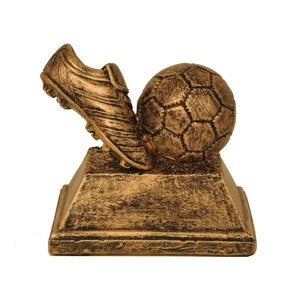 Soccer Ball in Play with Optional Base + Personalized Custom Engraving, Soccer Themed Statue, Soccer Decor, Soccer Award, Soccer, US Made