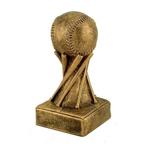 Baseball with Bats with Optional Base + Custom Personalized Engraving, Baseball Trophy, Baseball Award, Baseball Decor, Custom Engraving,