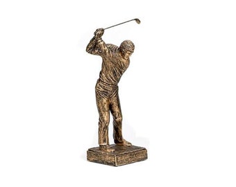 18″ Male Golf Driver with Optional Base + Personalized Custom Engraving, Male Golf Driver, Golfer Statue, Golf Award, Golf Decor, USA Made