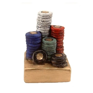 Poker Chips w Optional Base + Personalized Custom Engraving, Poker Chips, Poker Chips Statue, Poker Award, Poker Decor, Poker, Made in USA