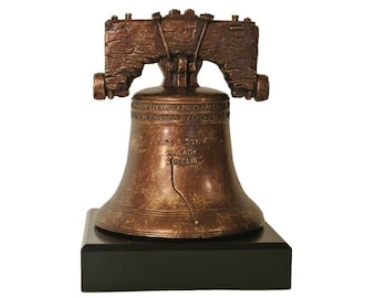 Large Liberty Bell with Base + Optional Custom Personalized Engraving, Custom Engraving, Liberty Bell Statue, Liberty Bell Award, USA Made