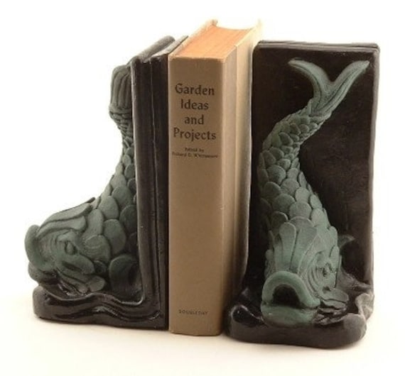 Fish Bookends Fish Book ends Animal Bookend Animal Home Etsy