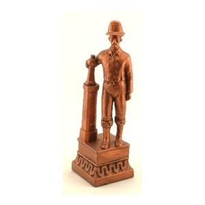 Old Time Fireman with Optional Base + Custom Personalized Engraving, Old Time Fireman, Old Time Firefighter, Custom Engraving, Made in USA