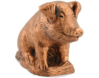 Pig with Optional Base + Custom Engraving, Pig Statue, Pig, Pig Home Decor, Pig Decor, Barn Animal Decor, Custom Engraving, Made in USA