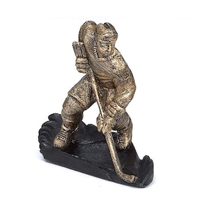 Large Hockey Player with Optional Base + Personalized Custom Engraving, Hockey Player Statue, Hockey Award, Hockey Decor, Made in USA