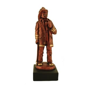 Proud Firefighter with Optional Base + Custom Personalized Engraving, Firefighter Statue, Fireman Statue, Custom Engraving, Made in USA