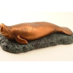 Manatee with Optional Base + Custom Engraving, Manatee Statue, Manatee, Ocean Home Decor, Custom Engraving, Manatee Decor, Made in USA