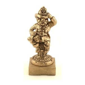 Fireman with Bugle with Optional Base + Custom Personalized Engraving, Fireman, Fireman Statue, Firefighter, Firefighter Statue, Made in USA