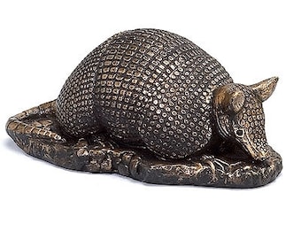 Armadillo with Optional Wooden Base and Custom Engraving, Armadillo, Armadillo Home Decor, Custom Engraving, Armadillo Statue, Made in USA