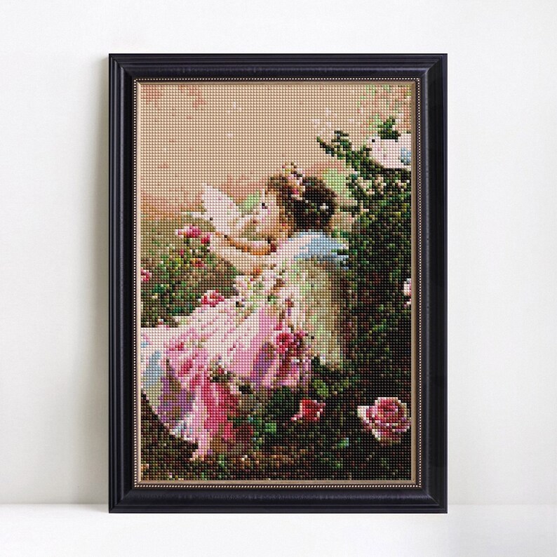 Diamond Painting Kit Diamond Embroidery 3D Diamond Painting Girl 5D Diamond Painting Kit Vintage Angel Diamond Painting Kit Full Drill