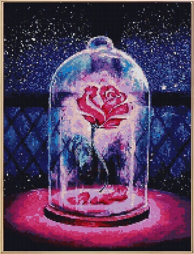3D Diamond Painting Diamond Painting Kit Full Drill Diamond Embroidery 5D Diamond Painting Kit Red Rose Flower Diamond Painting Kit